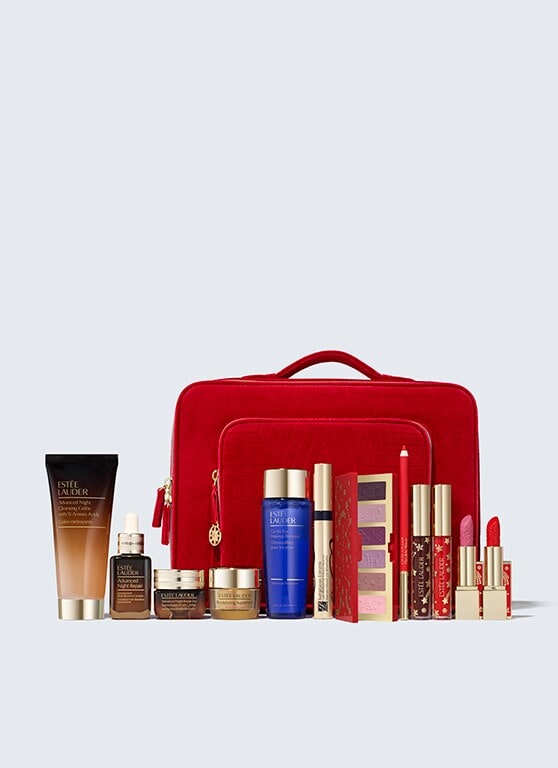Kit De Natal Completo De Skin Care E Maquiagem: os favoritos de Estée Lauder