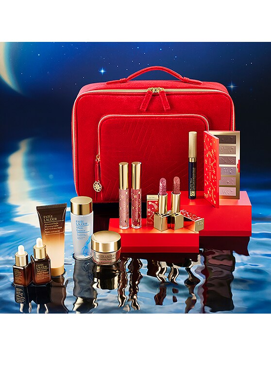 Kit De Natal Completo De Skin Care E Maquiagem: os favoritos de Estée Lauder