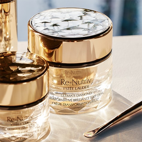 photo of estee lauder renutriv products for an at home facial